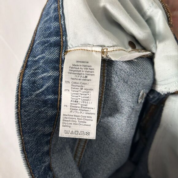 Madewell Cut Off Jean Shorts Women's 27 Medium Wash Denim High Rise Mid-Length - Picture 10 of 10